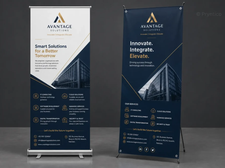 Pryntico Premium Rollup Standee and X Stand