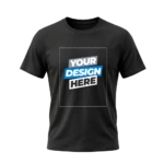 Pryntico Black T-shirt Front Mockup Design