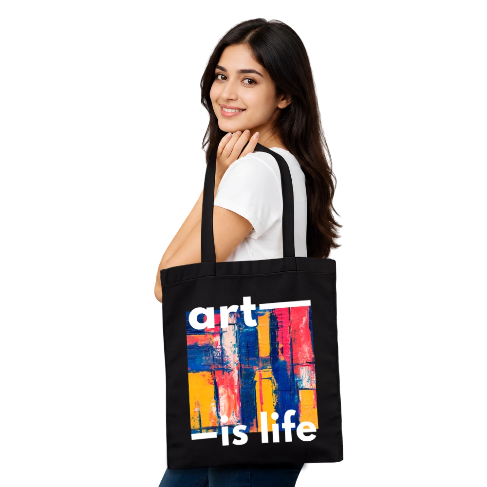Pryntico Black Tote Bag Design 3