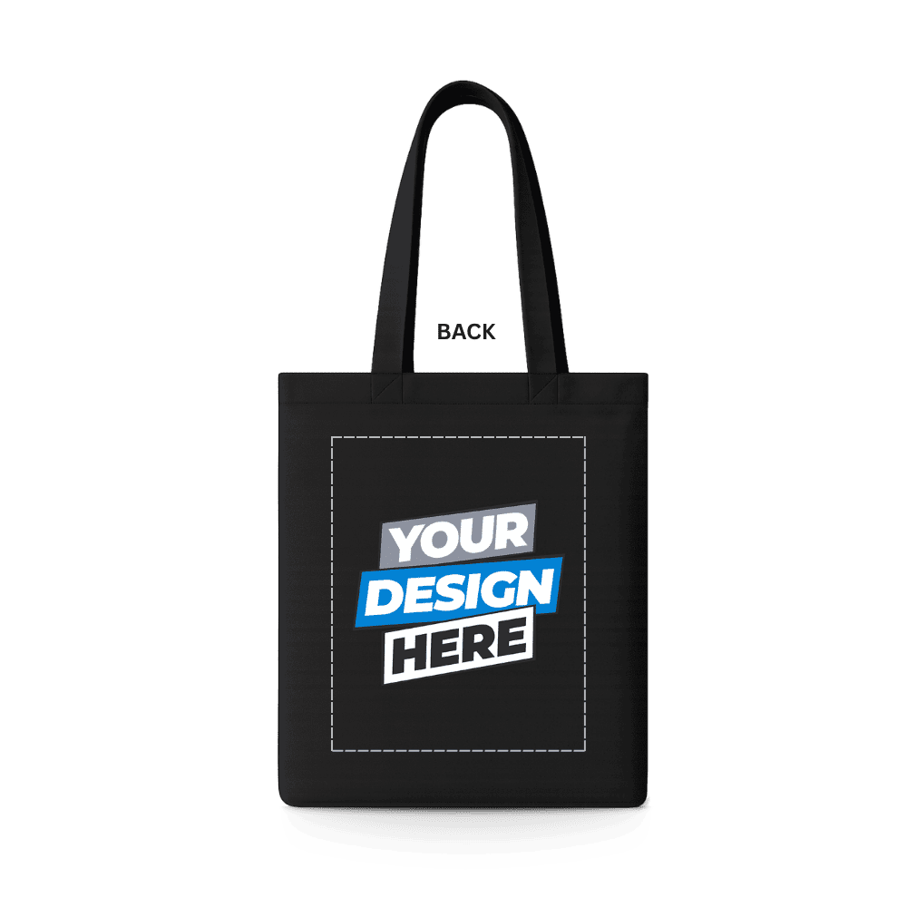 Custom Printed Black Tote Bag - Image 3