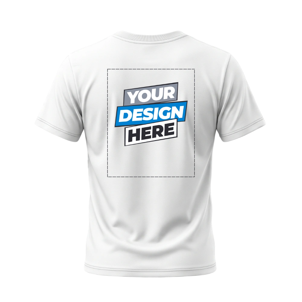 White T-Shirt with Customized Printing - Image 2